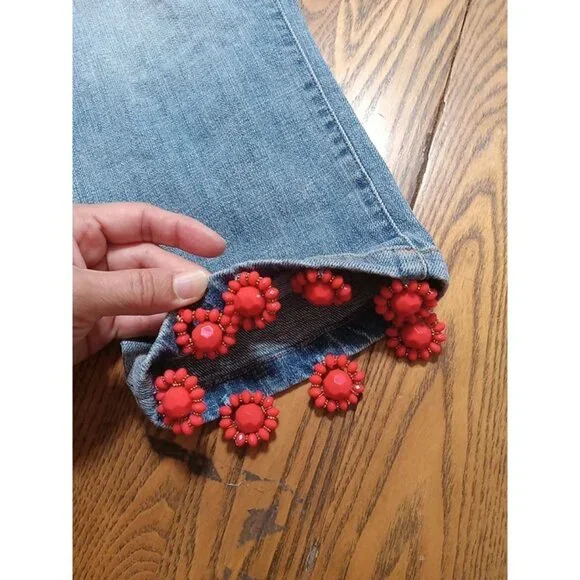 PILCRO And The Letterpress Womens Jeans 26 BLUE SLIM BOYFRIEND Preowned - Picture 12 of 12